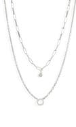 MESHMERISE Diamond Initial Charm Necklace