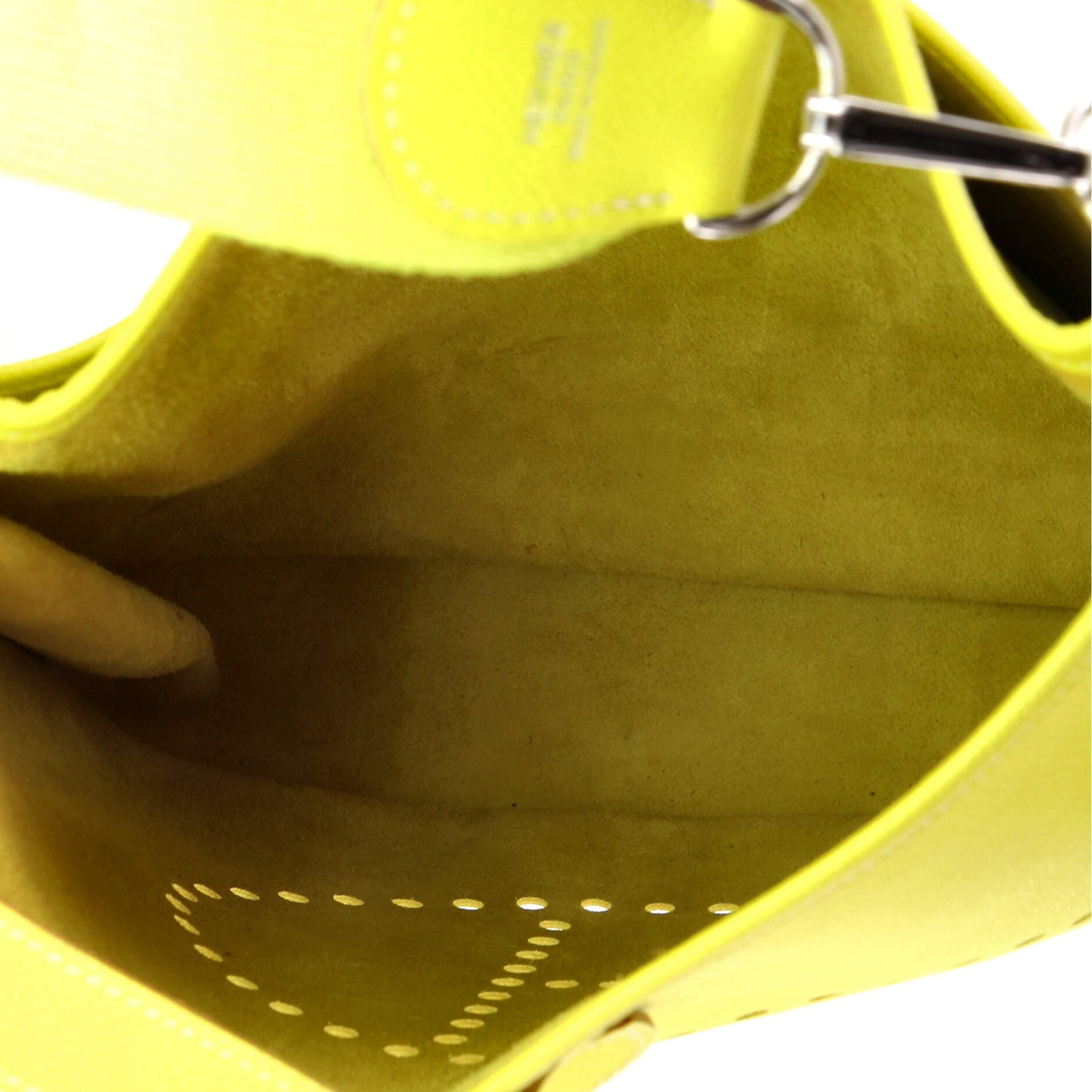 Pre-Owned Hermes Evelyne Bag Gen III Epsom PM, Alternate, color, Lime