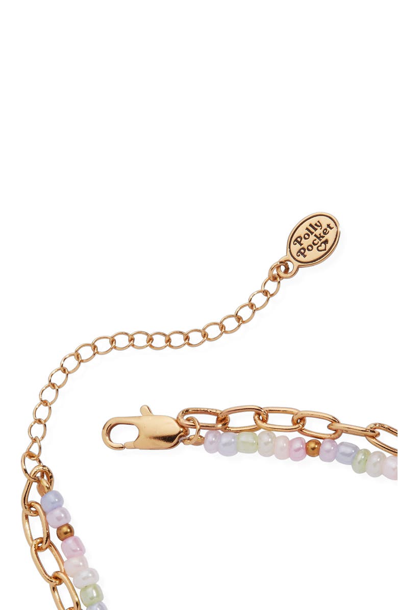Alex and Ani Polly Pocket 2 Row Charm Bracelet, Alternate, color, Gold