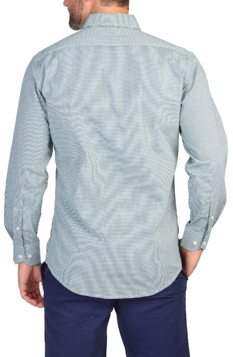 TailorByrd Micro Gingham Long Sleeve Button-Down Shirt, Alternate, color, 