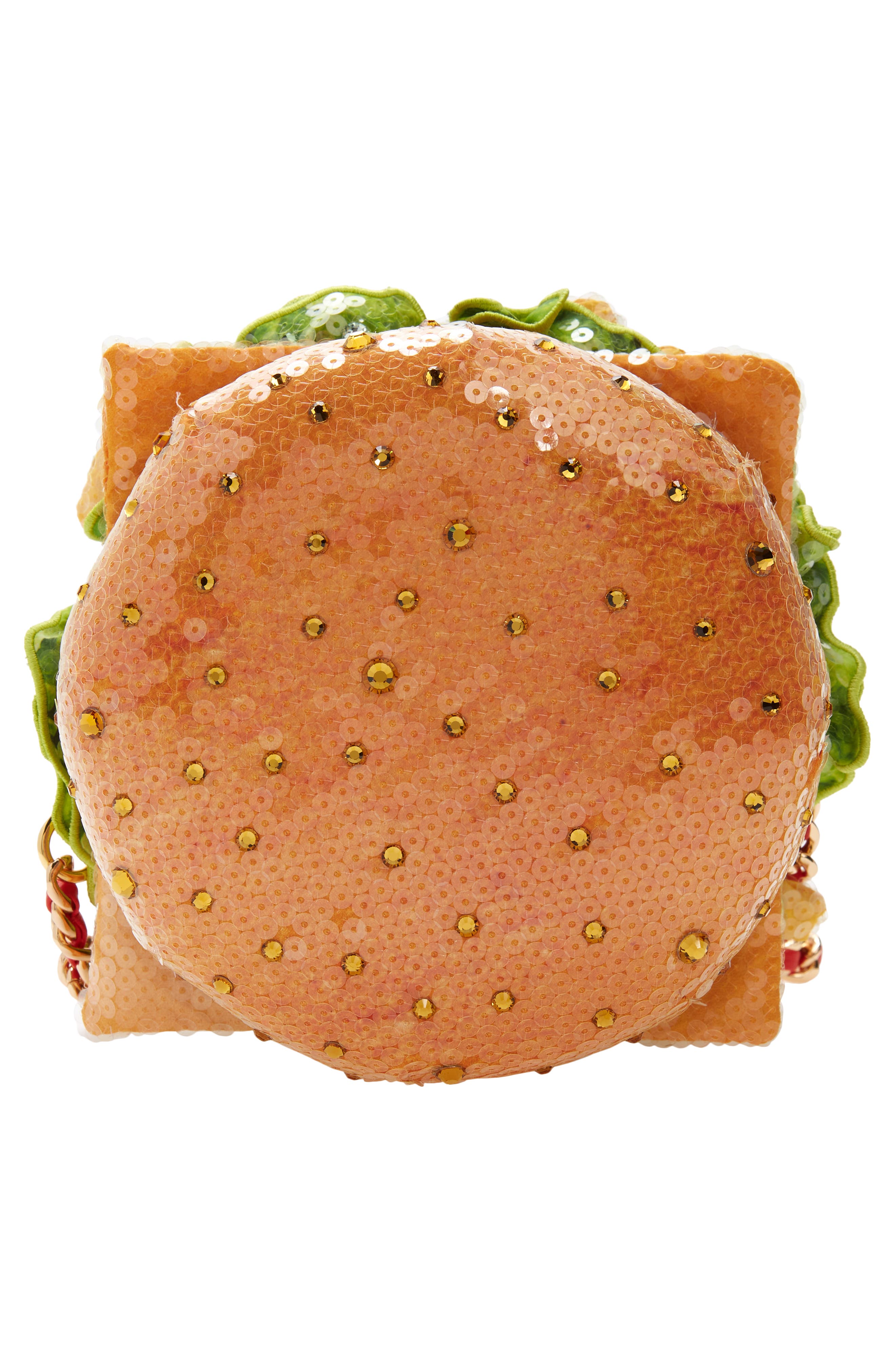 Moschino Diner Group Sequin Cheeseburger Clutch, Alternate, color, 
