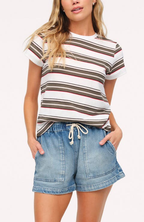 Perfect Stripe Cotton Jersey Blend T-Shirt