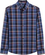 Mizzen+Main City Trim Fit Coastal Fjord Plaid Flannel Button-Down Shirt