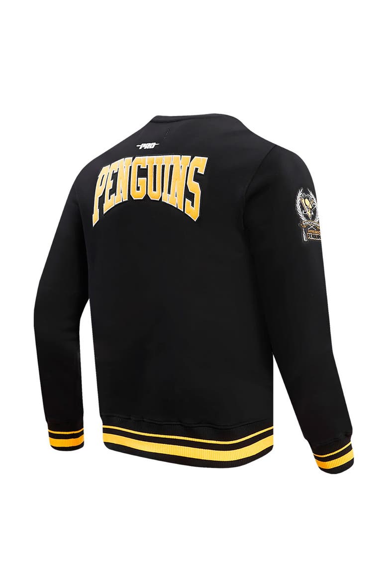Men's Pro Standard Black Pittsburgh Penguins Crest Emblem Pullover Sweatshirt, Alternate, color, Black