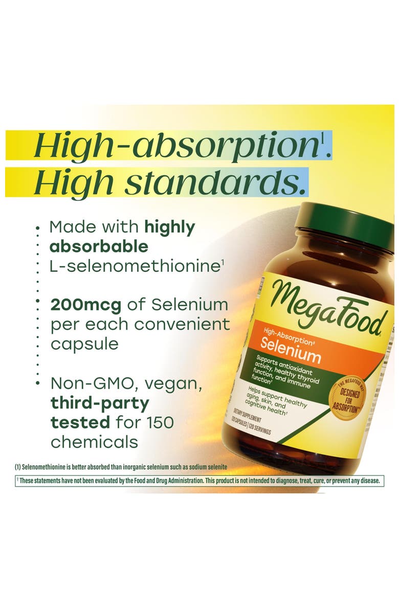 High Absorption Selenium 200mcg Capsules, Thyroid & Antioxidant Support, Vegan, 120 Capsules, Alternate, color, None