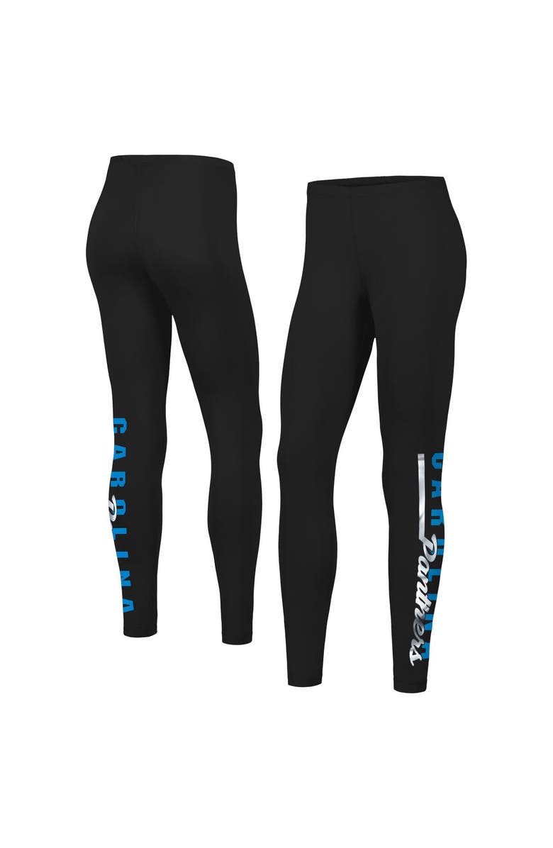 G-III 4HER BY CARL BANKS Women's G-III 4Her by Carl Banks Black Carolina Panthers 4th Down Leggings, Alternate, color,