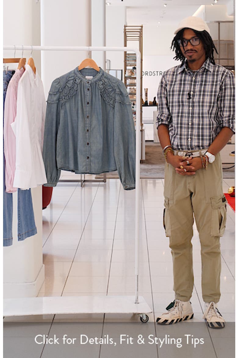 Milya Ruffle Denim Button-Up Shirt video