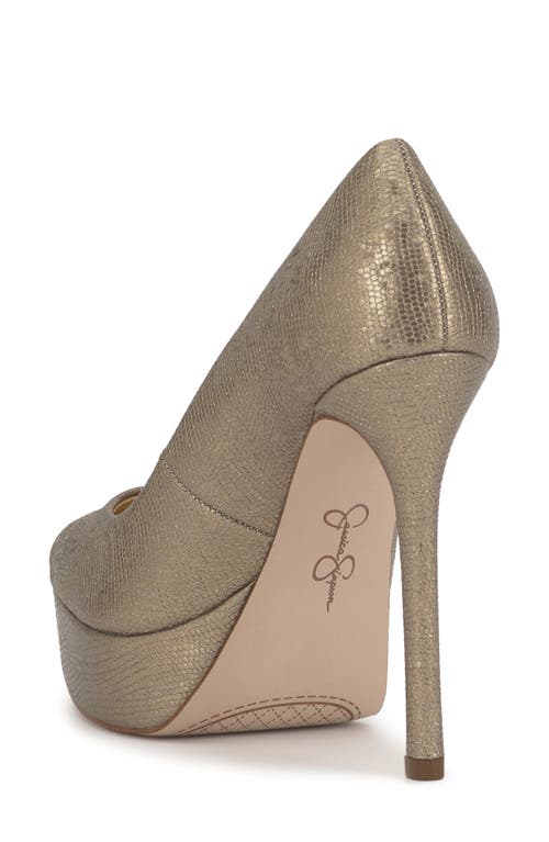 Jessica Simpson Sinelia Pointed Toe Platform Pump In Gold