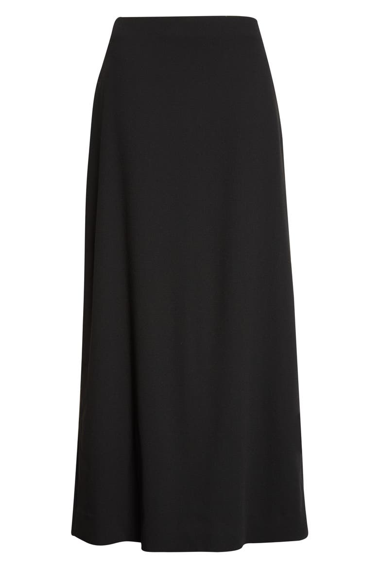 Virgin Wool Maxi Skirt, Alternate, color, BLACK