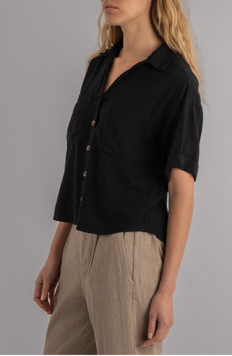 KUT from the Kloth Brianna Boxy Shirt, Alternate, color, Black