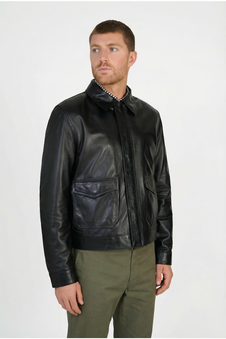 Maddox Leather Jacket, Alternate, color, Black