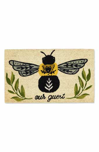 Design Imports Bee Our Guest Coir Doormat