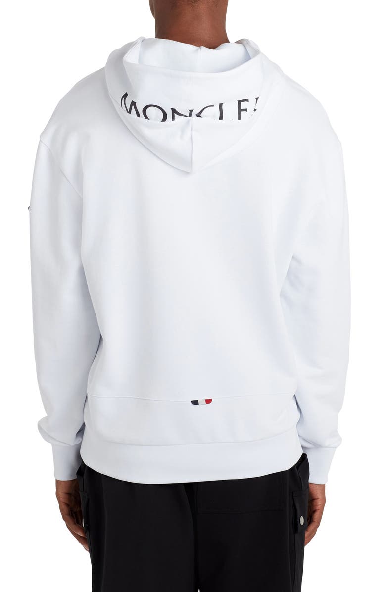 Moncler Logo Half Zip French Terry Hoodie, Alternate, color, 