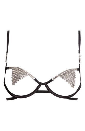 Bluebella Susu Embellished Open Cup Underwire Bra In Multi