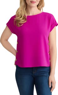 Jones New York Side Button Detail Top