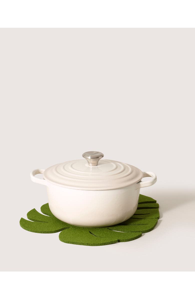 Graf Lantz Merino Wool Large Monstera Trivet, Alternate, color, Loden Green