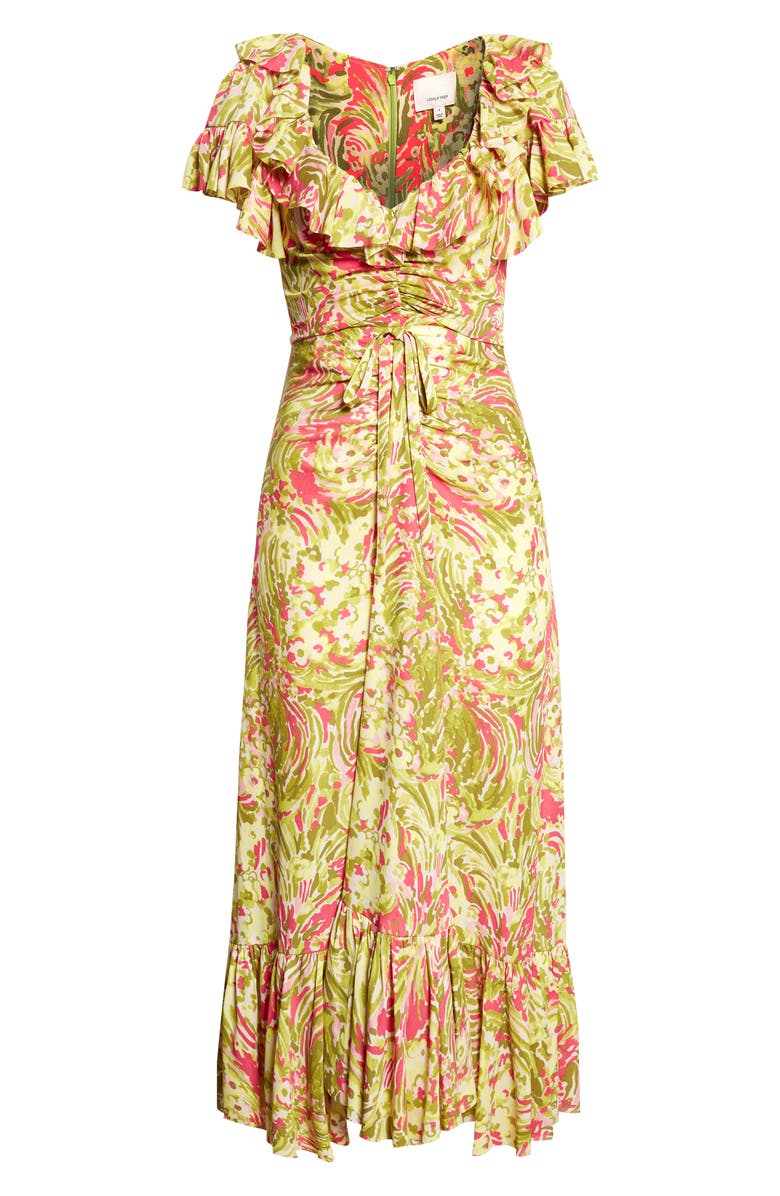 Cinq à Sept Daisy Swirl Ivey Floral Dress, Alternate, color, Pink Amethyst Multi