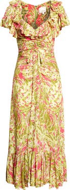 Cinq à Sept Daisy Swirl Ivey Floral Dress