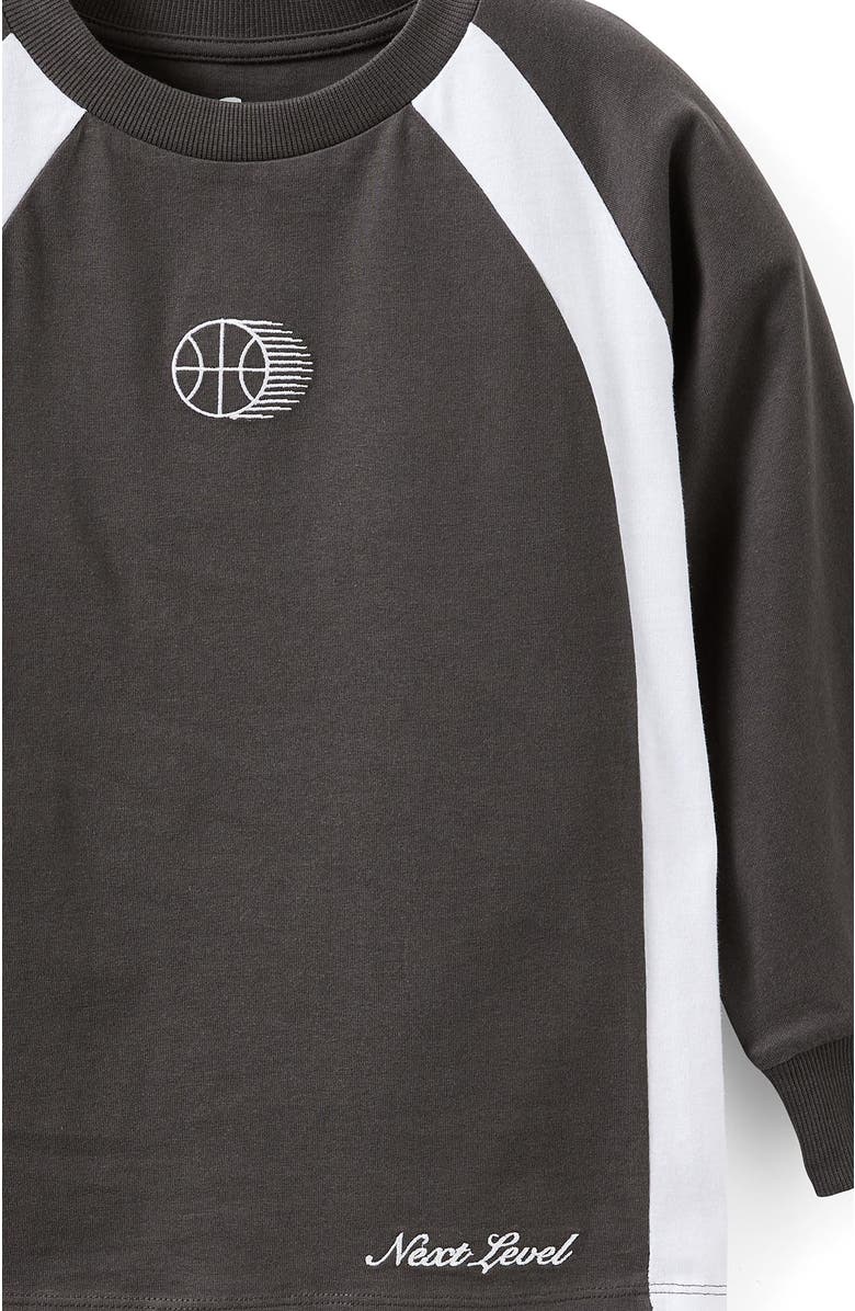 Cotton On Kids Kid's Moto Panelled Long Sleeve Tee, Alternate, color, Phantom Next Level