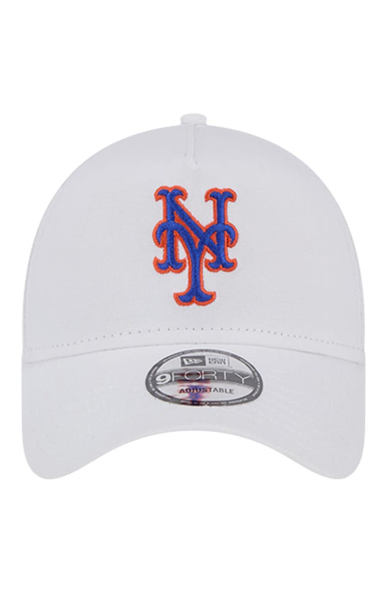New Era Men's New Era White New York Mets TC A-Frame 9FORTY Adjustable Hat, Alternate, color, White