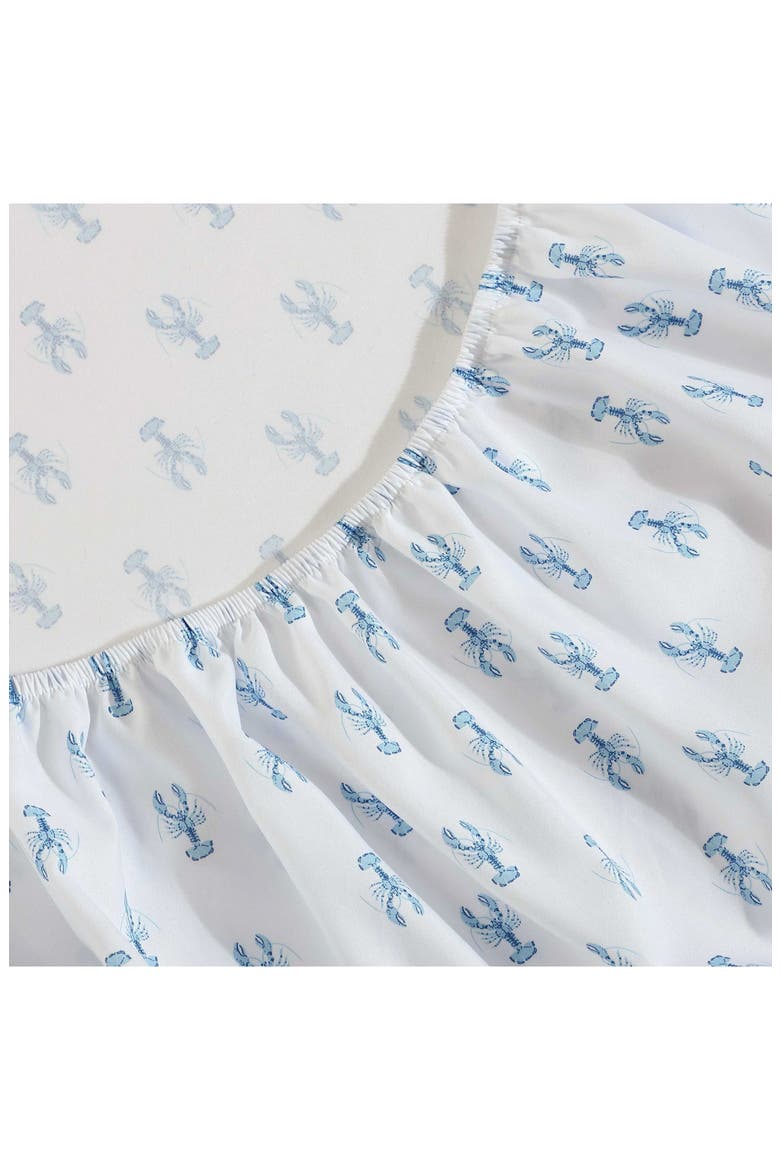 Nantucket Lobster Print Microfiber Sheet Set, Alternate, color, LIGHT PASTEL BLUE