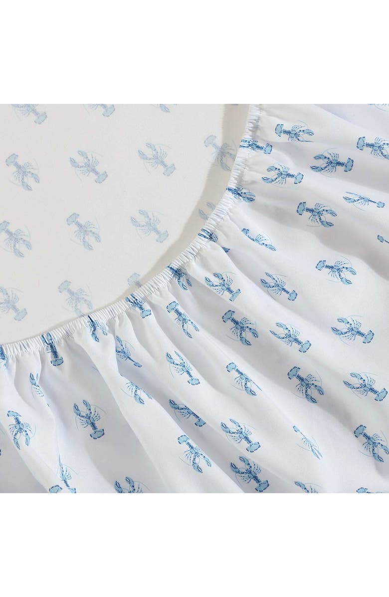 Nautica Nantucket Lobster Print Microfiber Sheet Set, Alternate, color, Light Pastel Blue