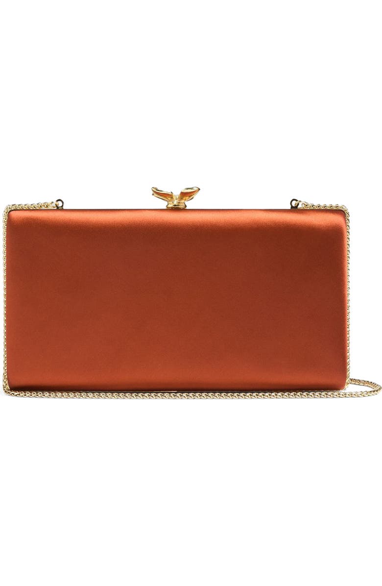 LK Bennett Posie Floral Box Frame Clutch, Main, color, Tea