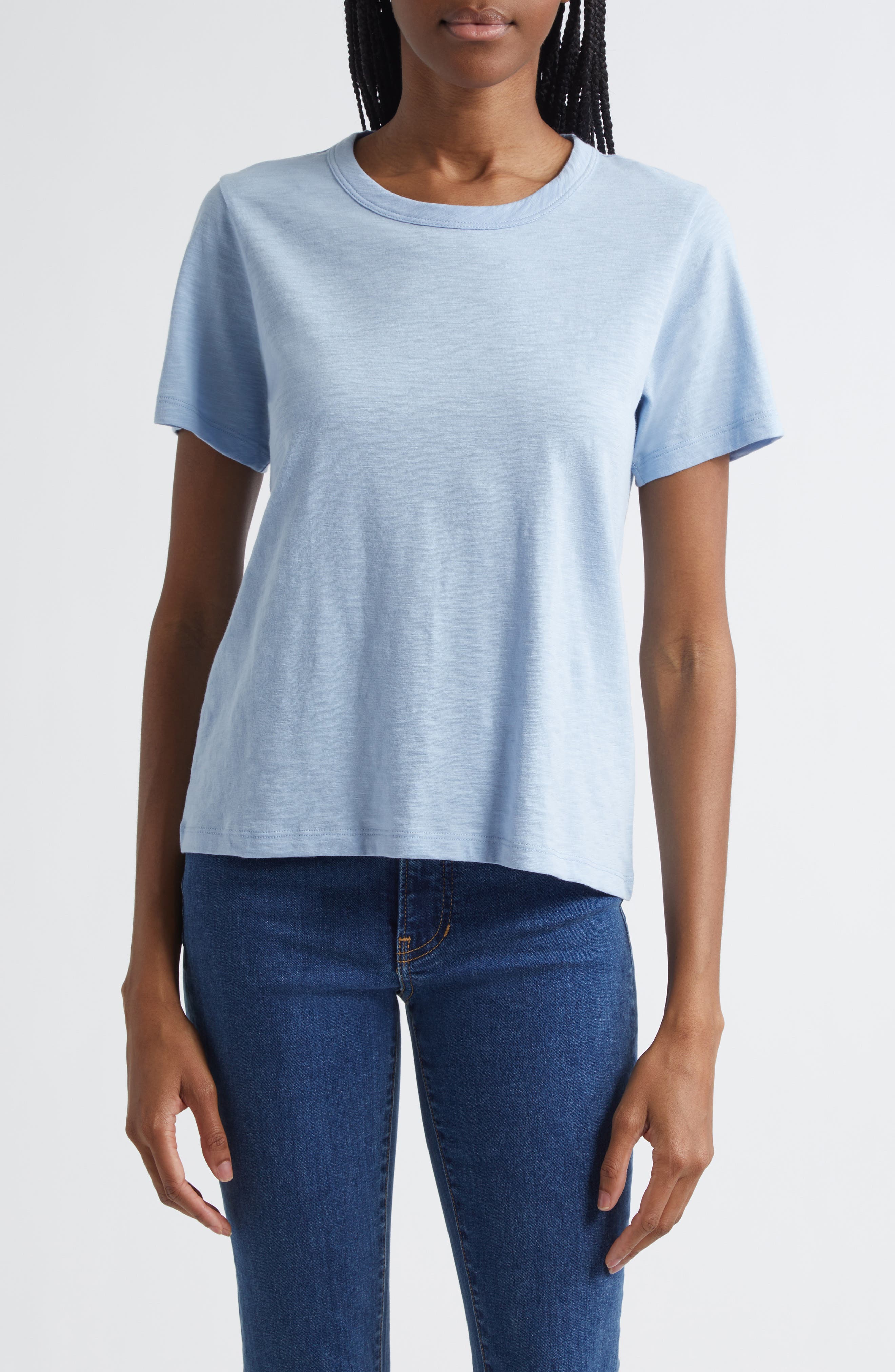 Veronica Beard Carla Crewneck Cotton T-Shirt