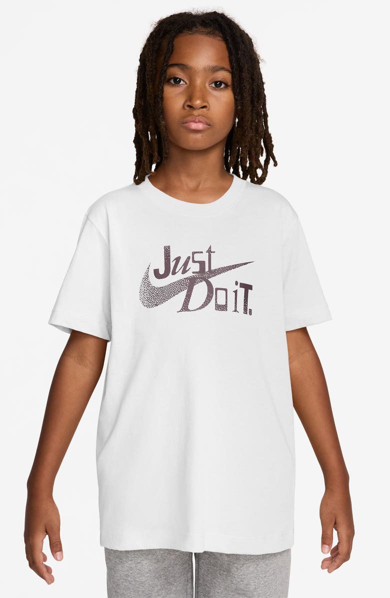 Nike Just Do It Logo T-Shirt, Main, color, White