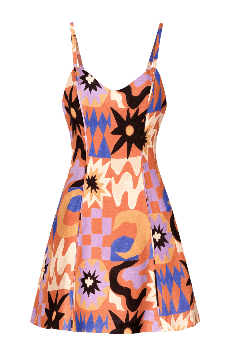 Untitled in Motion Milian Contour Printed Mini Dress, Main, color, Agalma