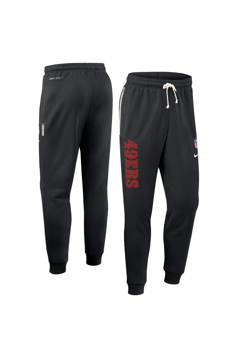 Men's Nike Black San Francisco 49ers Sideline Standard Issue Ground Game Dri-FIT Taper Pants, Alternate, color, Black