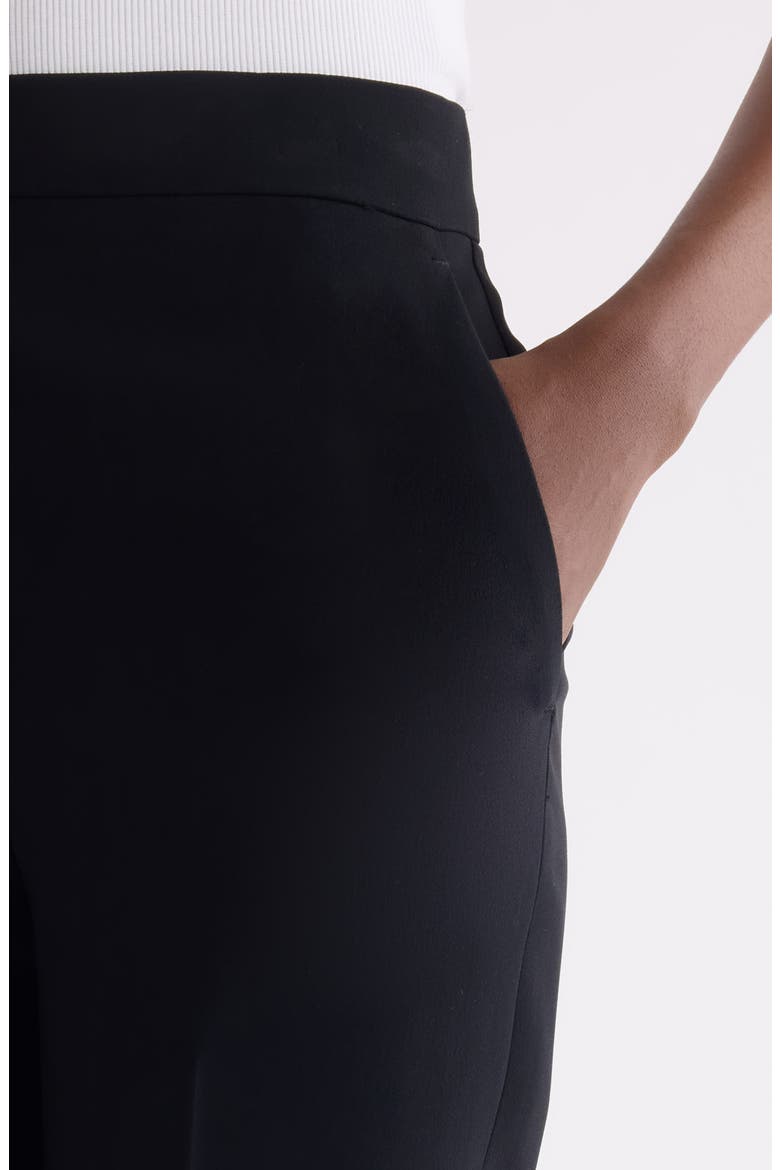 Slim Wool Ankle Pants, Alternate, color, BLACK