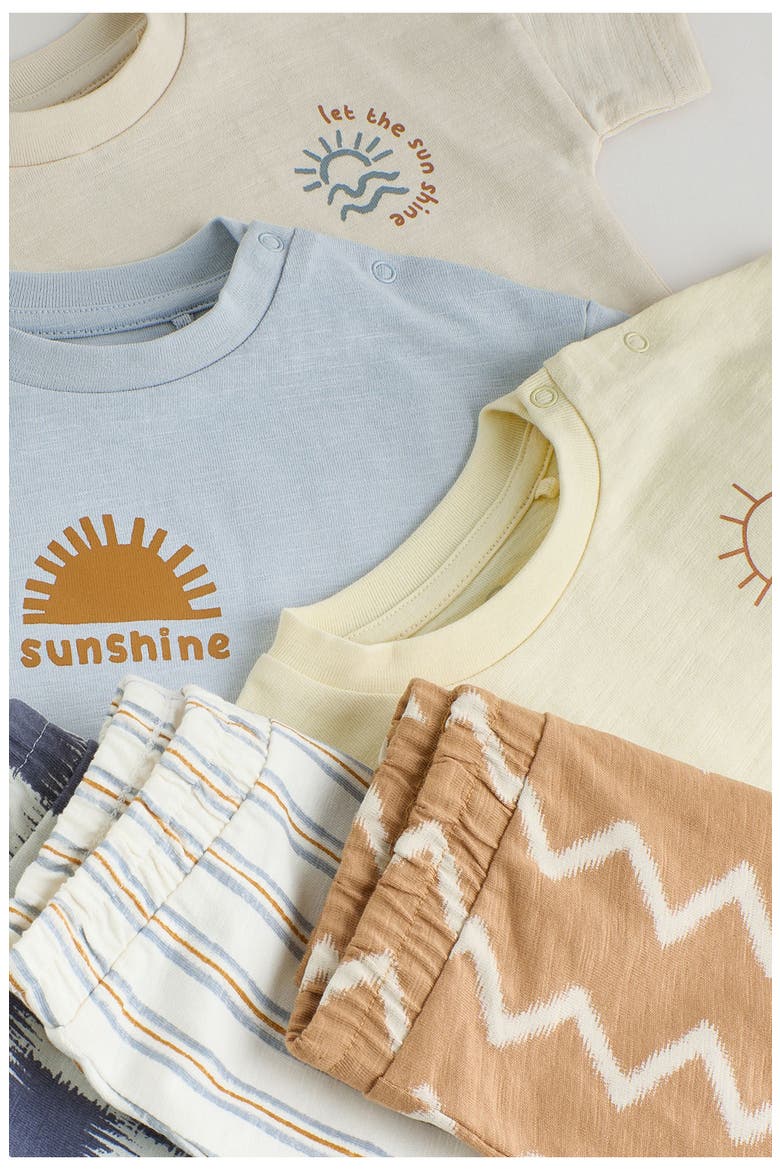 Cotton T-Shirts & Shorts Assorted 6-Pack, Alternate, color, GREY
