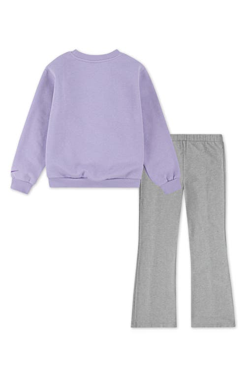 Nike Kids' New Impressions Crewneck Top & Flared Leggings Set In Gray