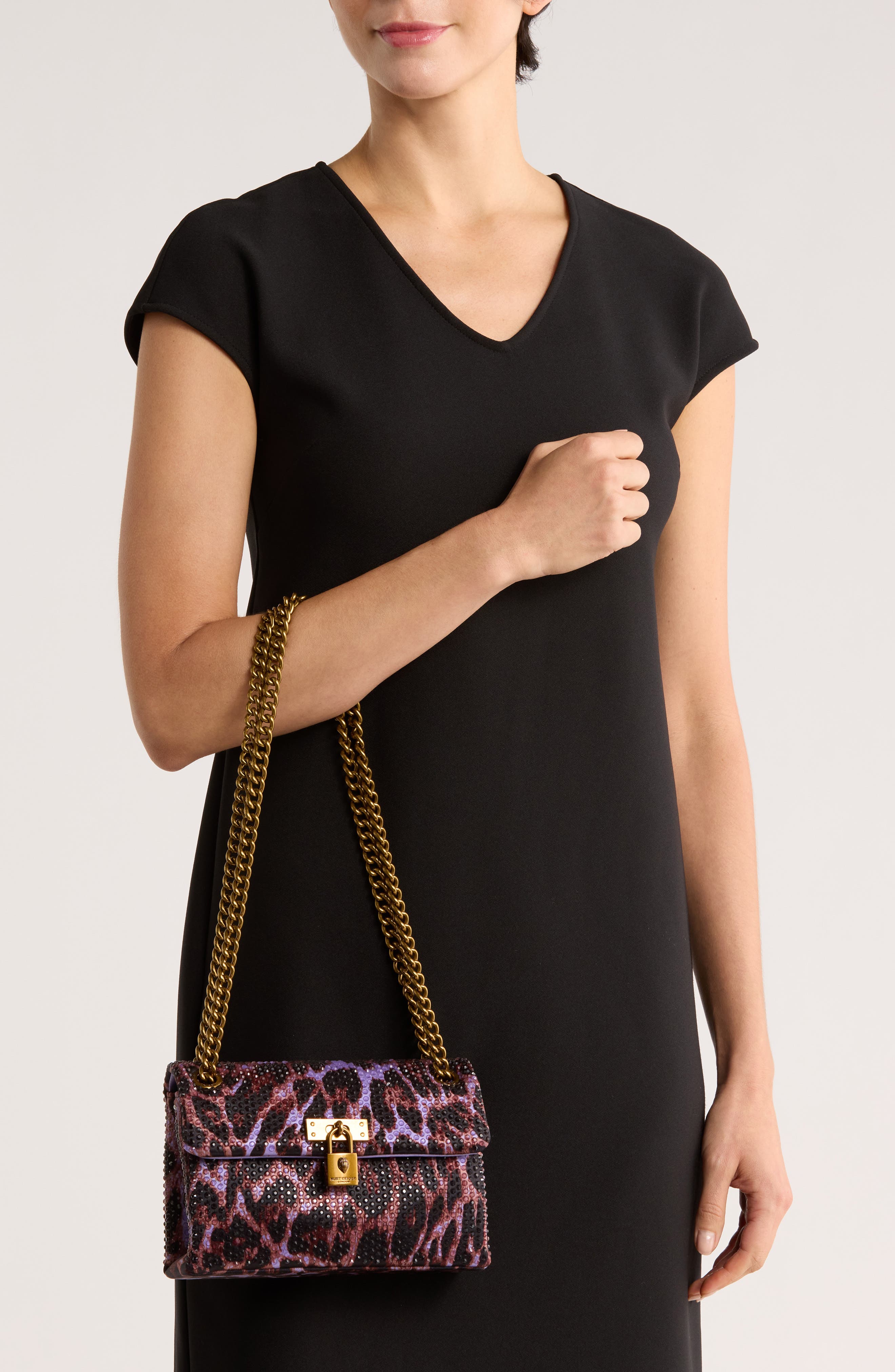 Kurt Geiger London Mini Brixton Crystal Satin Crossbody Bag, Alternate, color, Light/ Pastel Purple