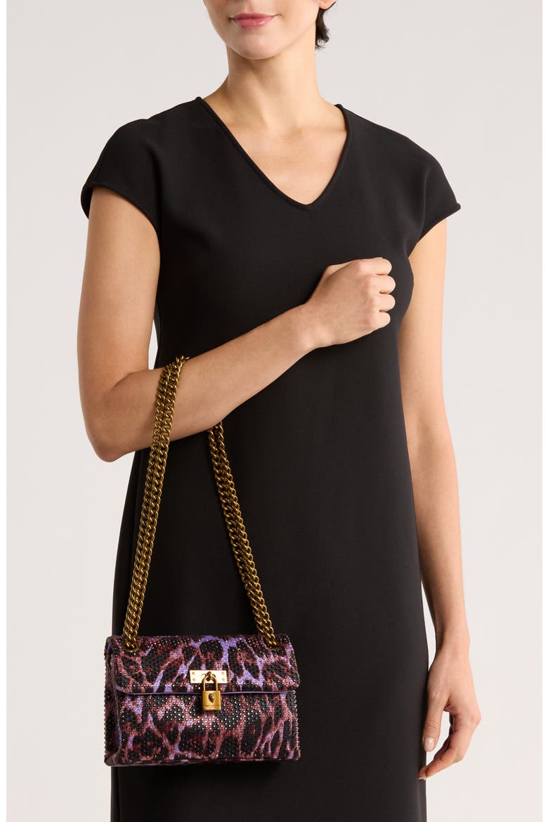 Mini Brixton Crystal Satin Crossbody Bag, Alternate, color, LIGHT/ PASTEL PURPLE