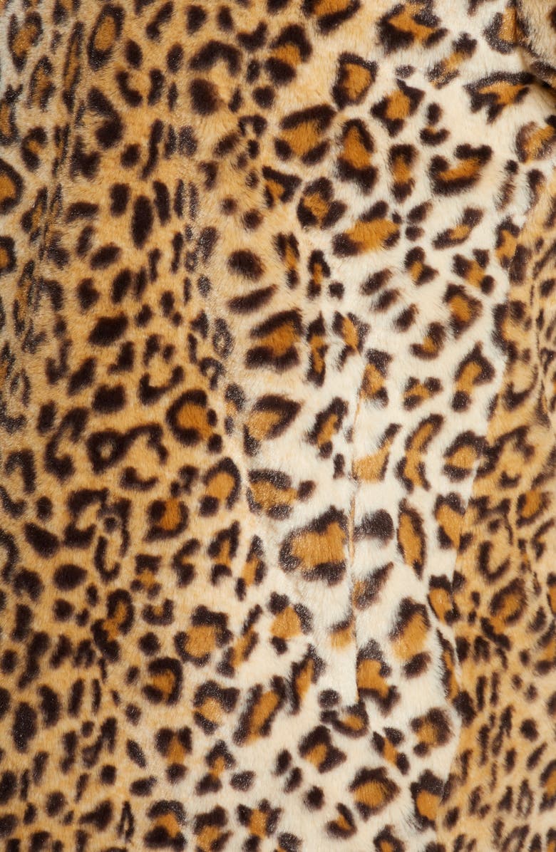 Halogen<sup>®</sup> Leopard Print Faux Fur Coat, Alternate, color,