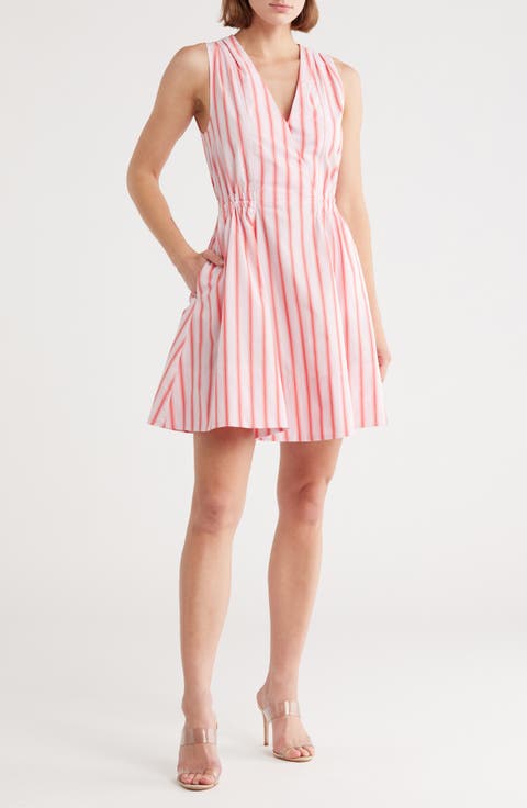 Tia Stripe Sleeveless Cotton Dress