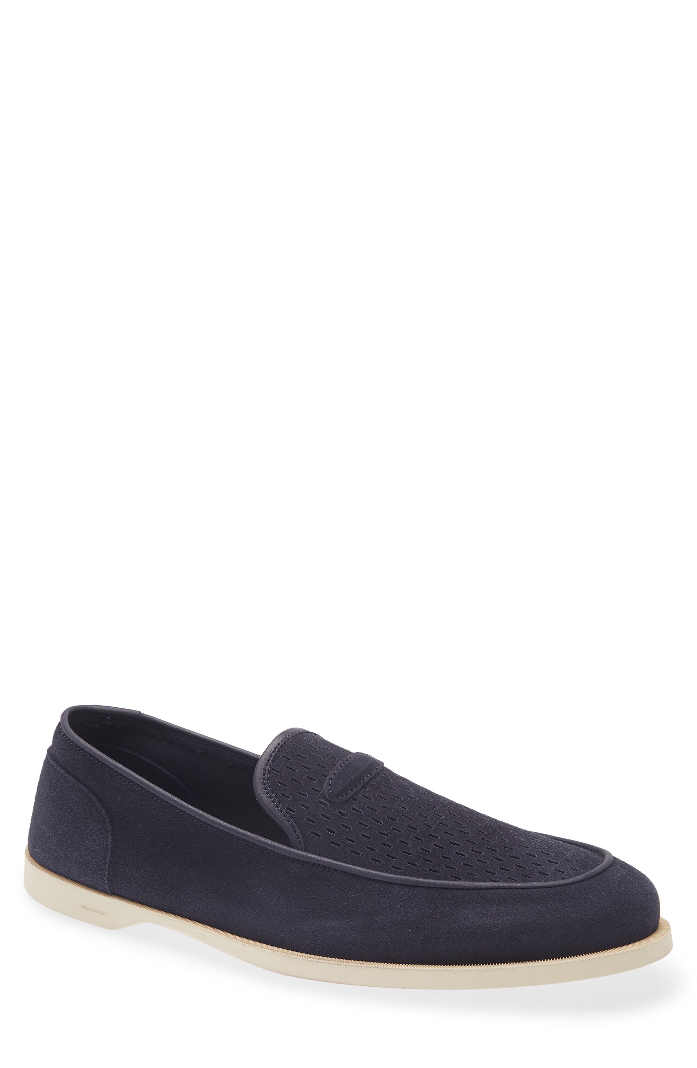 John Lobb Pace Oval Loafer, Main, color, 5A-Navy