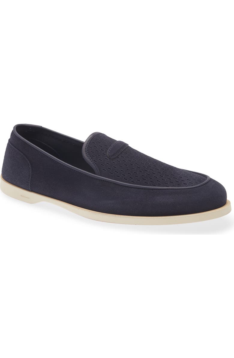 John Lobb Pace Oval Loafer, Main, color, 5A-Navy