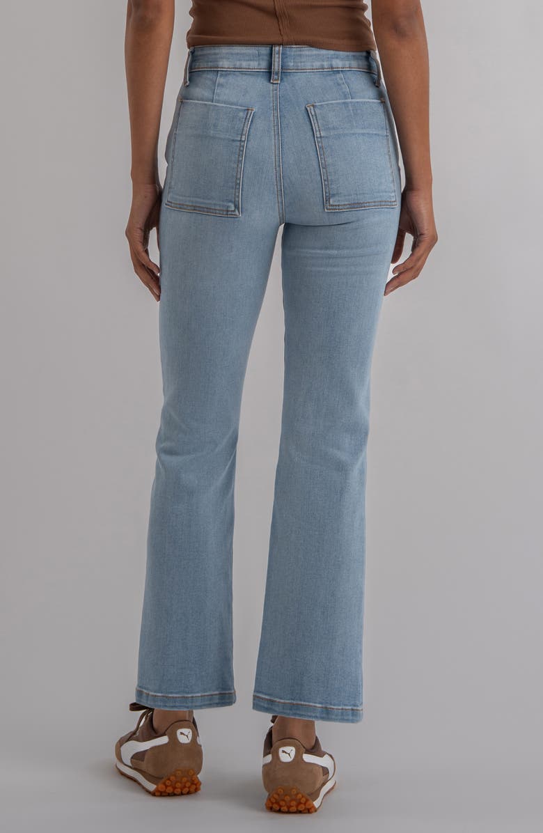 SWAT FAME Kelsey Pintuck High Waist Kick Flare Jeans, Alternate, color, Considered