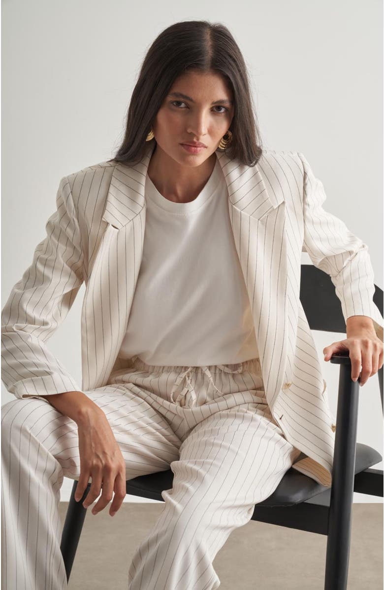 Mizalle Summer Blazer, Alternate, color, Ecru