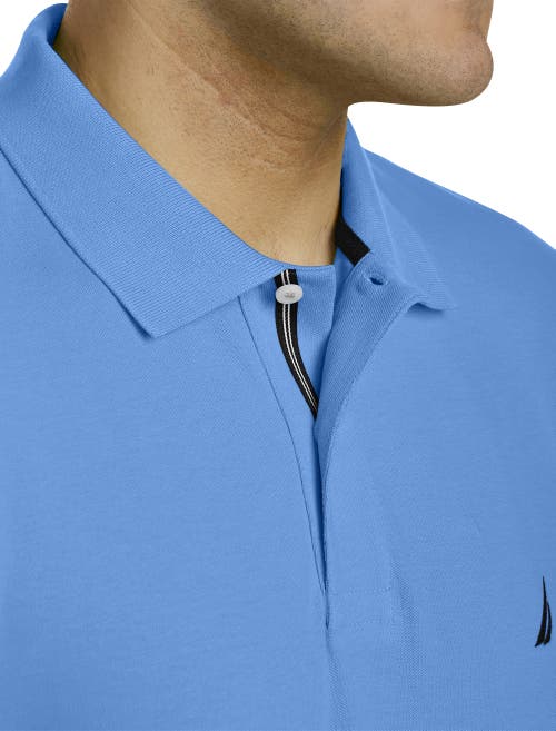 Nautica Big & Tall Stretch Piqué Polo Shirt In Azure Blue