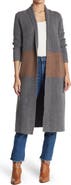 Bobeau Chevron Waist Knit Shawl Cardigan