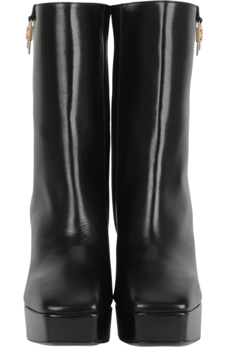 Givenchy G Lock Platform Leather Boot, Alternate, color, Black