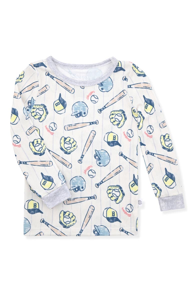 Fitted Two-Piece Pajamas & Socks Set, Alternate, color, CREAM