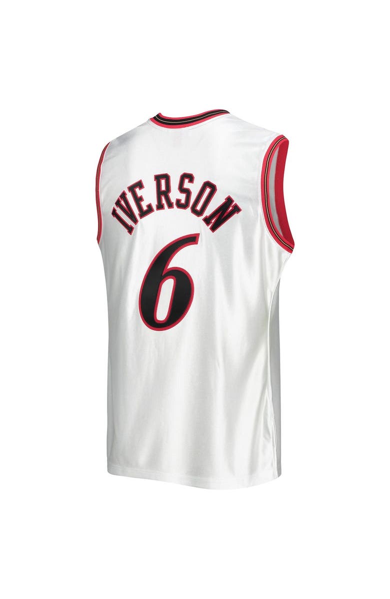 Mitchell & Ness Men's Mitchell & Ness Allen Iverson White Eastern Conference Hardwood Classics 2002 NBA All-Star Game Authentic Jersey, Alternate, color,