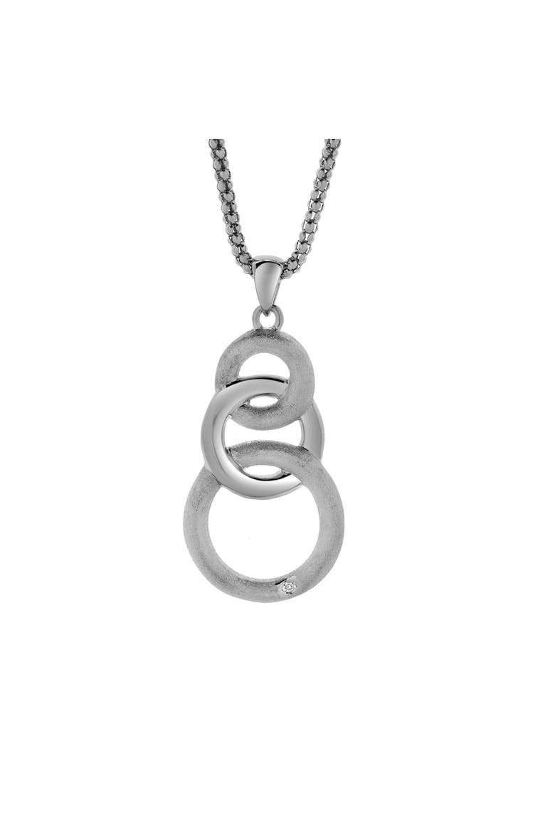 Coralyn Sterling Silver 0.01 Ct Diamond Triple Circle Pendant, Alternate, color, 925 Sterling Silver
