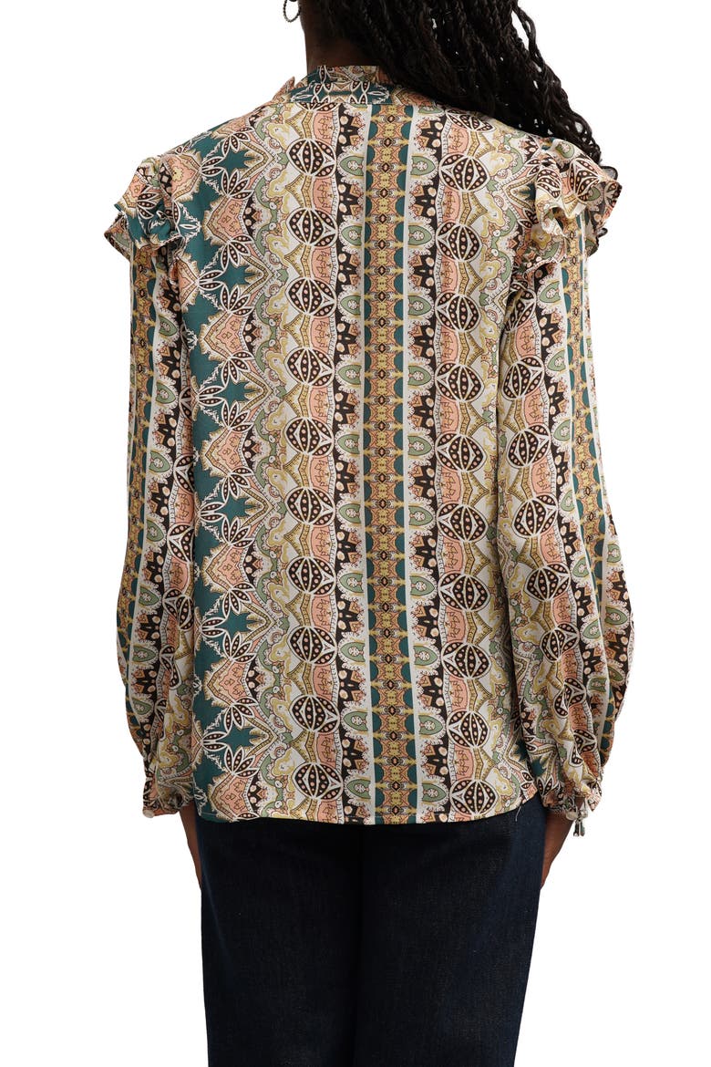 Capelet Neck Tie Front Top, Alternate, color, JOCELYN