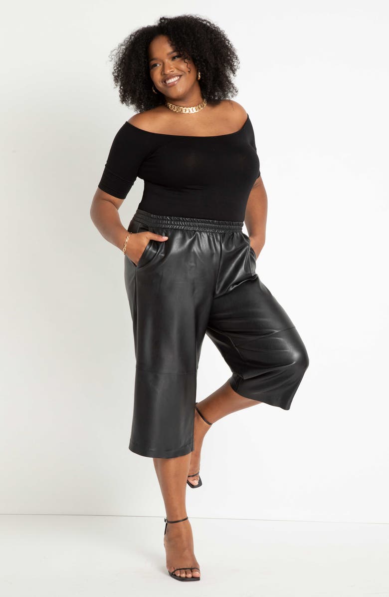 ELOQUII Off the Shoulder Top, Alternate, color,